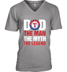 Texas Rangers Dad The Man The Myth The Legend Father's Day MLB Men's V-Neck T-Shirt Men's V-Neck T-Shirt - amzapparel