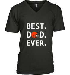 Best Cleveland Browns Dad Best Dad Ever NFL Football Fathers Day Men's V-Neck T-Shirt