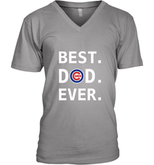 Best Chicago Cubs Dad Ever Baseball MLB Fathers Day Men's V-Neck T-Shirt Men's V-Neck T-Shirt - amzapparel