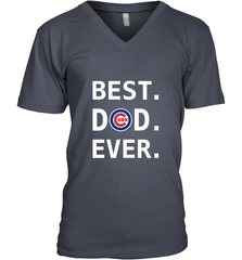 Best Chicago Cubs Dad Ever Baseball MLB Fathers Day Men's V-Neck T-Shirt Men's V-Neck T-Shirt - amzapparel