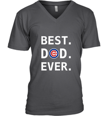 Best Chicago Cubs Dad Ever Baseball MLB Fathers Day Men's V-Neck T-Shirt Men's V-Neck T-Shirt - amzapparel