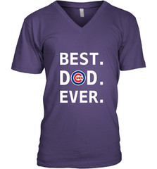 Best Chicago Cubs Dad Ever Baseball MLB Fathers Day Men's V-Neck T-Shirt Men's V-Neck T-Shirt - amzapparel