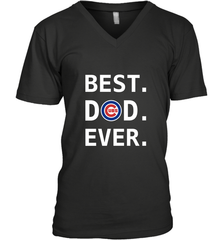 Best Chicago Cubs Dad Ever Baseball MLB Fathers Day Men's V-Neck T-Shirt Men's V-Neck T-Shirt - amzapparel