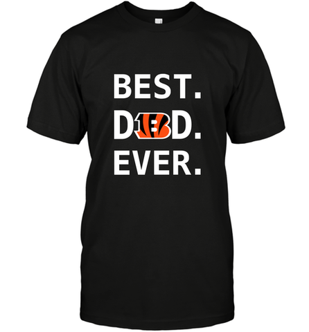 Best Cincinnati Bengals Dad Best Dad Ever NFL Football Fathers Day Men's T-Shirt Men's T-Shirt / Black / S Men's T-Shirt - amzapparel