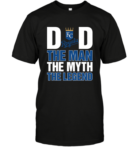 Kansas City Royals Dad The Man The Myth The Legend Father's Day MLB Men's T-Shirt Men's T-Shirt / Black / S Men's T-Shirt - amzapparel