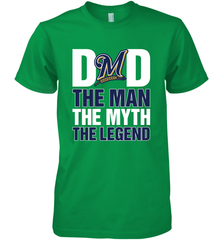 Milwaukee Brewers Dad The Man The Myth The Legend Father's Day MLB Men's Premium T-Shirt Men's Premium T-Shirt - amzapparel