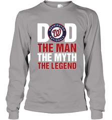 Washington Nationals Dad The Man The Myth The Legend Father's Day MLB Long Sleeve T-Shirt Long Sleeve T-Shirt - amzapparel