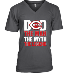 Cincinnati Reds Dad The Man The Myth The Legend Father's Day MLB Men's V-Neck T-Shirt Men's V-Neck T-Shirt - amzapparel