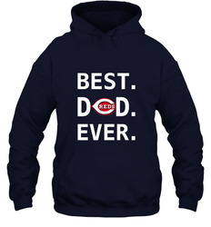 Best Cincinnati Reds Dad Ever Baseball MLB Fathers Day Hooded Sweatshirt