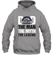 Colorado Rockies Dad The Man The Myth The Legend Father's Day MLB Hooded Sweatshirt Hooded Sweatshirt - amzapparel