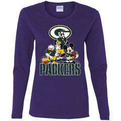 Mickey Mouse Green Bay Packer American Football Nfl Sports Shirt Women Long Sleeve Shirt Women Long Sleeve Shirt - amzapparel