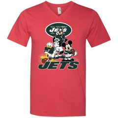 Mickey Mouse New York Jets American Football Nfl Sports Shirt Men V-Neck T-Shirt Men V-Neck T-Shirt - amzapparel