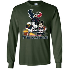 Mickey Mouse Houston Texans American Football Nfl Sports Shirt Men Long Sleeve Shirt Men Long Sleeve Shirt - amzapparel