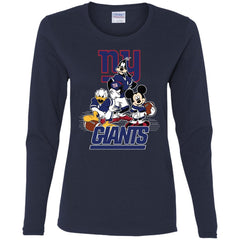 Mickey Mouse New York Giants American Football Nfl Sports Shirt Women Long Sleeve Shirt Women Long Sleeve Shirt - amzapparel