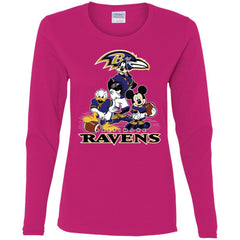 Mickey Mouse Baltimore Ravens American Football Nfl Sports Shirt Women Long Sleeve Shirt Women Long Sleeve Shirt - amzapparel