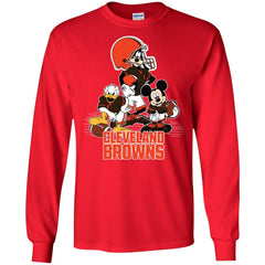 Mickey Mouse Cleveland Browns American Football Nfl Sports Shirt Men Long Sleeve Shirt Men Long Sleeve Shirt - amzapparel