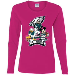 Mickey Mouse Philadelphia Eagle American Football Nfl Sports Shirt Women Long Sleeve Shirt Women Long Sleeve Shirt - amzapparel
