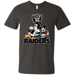 Mickey Mouse Oakland Raiders American Football Nfl Sports Shirt Men V-Neck T-Shirt Men V-Neck T-Shirt - amzapparel