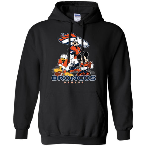 Mickey Mouse Denver Broncos American Football Nfl Sports Shirt Pullover Hoodie Sweatshirt Black / S Pullover Hoodie Sweatshirt - amzapparel