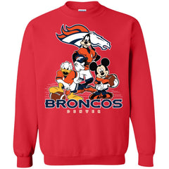 Mickey Mouse Denver Broncos American Football Nfl Sports Shirt Crewneck Pullover Sweatshirt Crewneck Pullover Sweatshirt - amzapparel