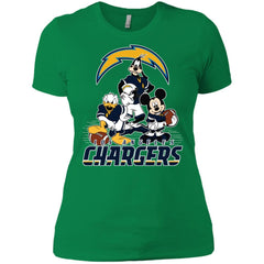 Mickey Mouse Los Angeles Chargers American Football Nfl Sports Shirt Women Cotton T-Shirt Women Cotton T-Shirt - amzapparel