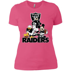 Mickey Mouse Oakland Raiders American Football Nfl Sports Shirt Women Cotton T-Shirt Women Cotton T-Shirt - amzapparel