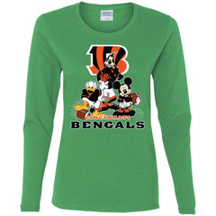 Mickey Mouse Cincinnati Bengals American Football Nfl Sports Shirt Women Long Sleeve Shirt Women Long Sleeve Shirt - amzapparel