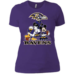 Mickey Mouse Baltimore Ravens American Football Nfl Sports Shirt Women Cotton T-Shirt Women Cotton T-Shirt - amzapparel