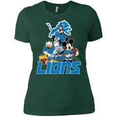Mickey Mouse Detroit Lions American Football Nfl Sports Shirt Women Cotton T-Shirt Women Cotton T-Shirt - amzapparel