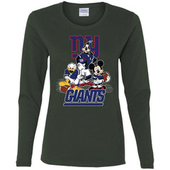 Mickey Mouse New York Giants American Football Nfl Sports Shirt Women Long Sleeve Shirt Women Long Sleeve Shirt - amzapparel