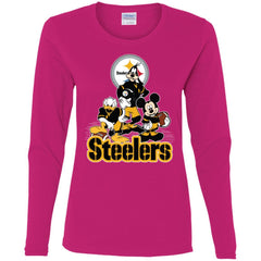Mickey Mouse Pittsburgh Steelers American Football Nfl Sports Shirt Women Long Sleeve Shirt Women Long Sleeve Shirt - amzapparel