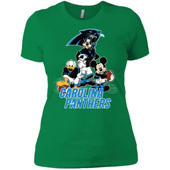 Mickey Mouse Carolina Panthers American Football Nfl Sports Shirt Women Cotton T-Shirt Women Cotton T-Shirt - amzapparel