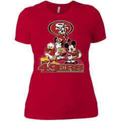 Mickey Mouse San Francisco 49ers American Football Nfl Sports Shirt Women Cotton T-Shirt Women Cotton T-Shirt - amzapparel
