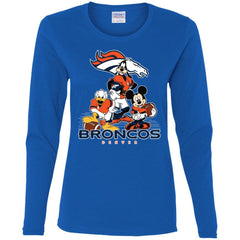 Mickey Mouse Denver Broncos American Football Nfl Sports Shirt Women Long Sleeve Shirt Women Long Sleeve Shirt - amzapparel