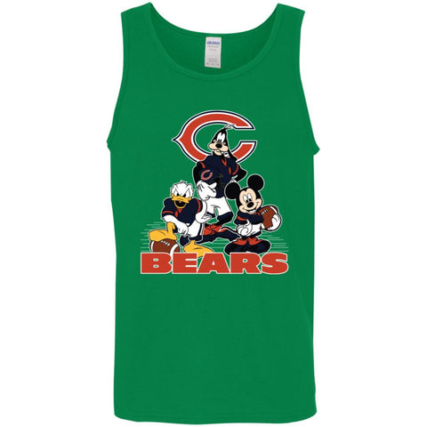 Mickey Mouse Chicago Bears American Football Nfl Sports Shirt Men Cotton Tank Turf Green / X-Small Men Cotton Tank - amzapparel