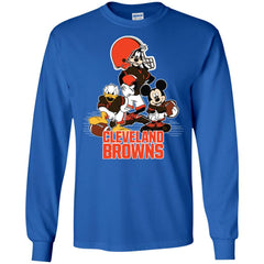 Mickey Mouse Cleveland Browns American Football Nfl Sports Shirt Men Long Sleeve Shirt Men Long Sleeve Shirt - amzapparel