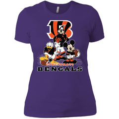 Mickey Mouse Cincinnati Bengals American Football Nfl Sports Shirt Women Cotton T-Shirt Women Cotton T-Shirt - amzapparel