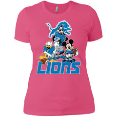 Mickey Mouse Detroit Lions American Football Nfl Sports Shirt Women Cotton T-Shirt Women Cotton T-Shirt - amzapparel