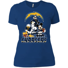 Mickey Mouse Los Angeles Chargers American Football Nfl Sports Shirt Women Cotton T-Shirt Women Cotton T-Shirt - amzapparel