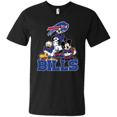 Mickey Mouse Buffalo Bills American Football Nfl Sports Shirt Men V-Neck T-Shirt Black / S Men V-Neck T-Shirt - amzapparel