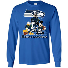 Mickey Mouse Seattle Seahawks American Football Nfl Sports Shirt Men Long Sleeve Shirt Men Long Sleeve Shirt - amzapparel