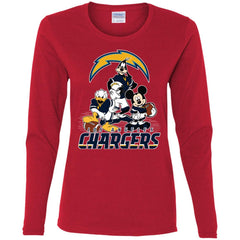 Mickey Mouse Los Angeles Chargers American Football Nfl Sports Shirt Women Long Sleeve Shirt Women Long Sleeve Shirt - amzapparel