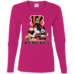 Mickey Mouse Cincinnati Bengals American Football Nfl Sports Shirt Women Long Sleeve Shirt Women Long Sleeve Shirt - amzapparel