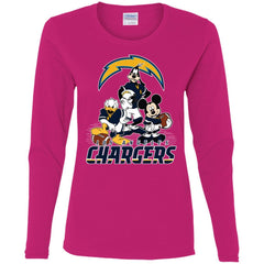 Mickey Mouse Los Angeles Chargers American Football Nfl Sports Shirt Women Long Sleeve Shirt Women Long Sleeve Shirt - amzapparel