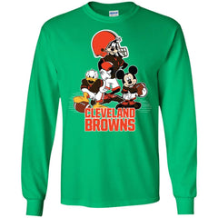 Mickey Mouse Cleveland Browns American Football Nfl Sports Shirt Men Long Sleeve Shirt Men Long Sleeve Shirt - amzapparel