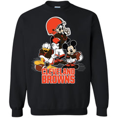 Mickey Mouse Cleveland Browns American Football Nfl Sports Shirt Crewneck Pullover Sweatshirt Crewneck Pullover Sweatshirt - amzapparel