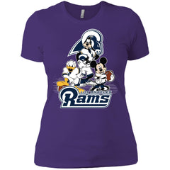 Mickey Mouse Los Angeles Rams American Football Nfl Sports Shirt Women Cotton T-Shirt Women Cotton T-Shirt - amzapparel
