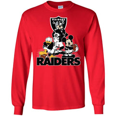 Mickey Mouse Oakland Raiders American Football Nfl Sports Shirt Men Long Sleeve Shirt Men Long Sleeve Shirt - amzapparel