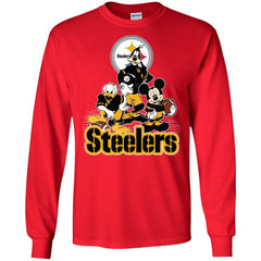 Mickey Mouse Pittsburgh Steelers American Football Nfl Sports Shirt Men Long Sleeve Shirt Men Long Sleeve Shirt - amzapparel
