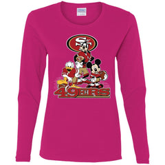 Mickey Mouse San Francisco 49ers American Football Nfl Sports Shirt Women Long Sleeve Shirt Women Long Sleeve Shirt - amzapparel